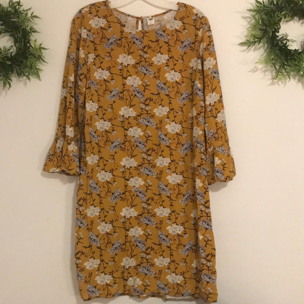 Yellow floral dress